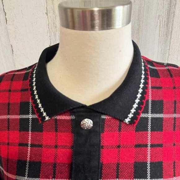 Vintage Christmas‎ Plaid Button-Up Sweater small holiday classic teacher - Picture 2 of 5